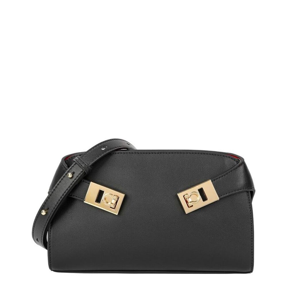Tiffany & Fred Paris Structured Smooth Leather Cro, Black